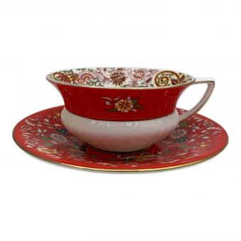 Wedgwood (ウェッジウッド) カップ&ソーサー ワンダーラスト クリムゾン オリエント