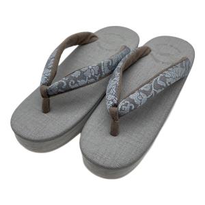 calen blosso (カレンブロッソ) 菱屋カレンブロッソ　カフェ草履　Mサイズ　小物　灰色　和装 グレー