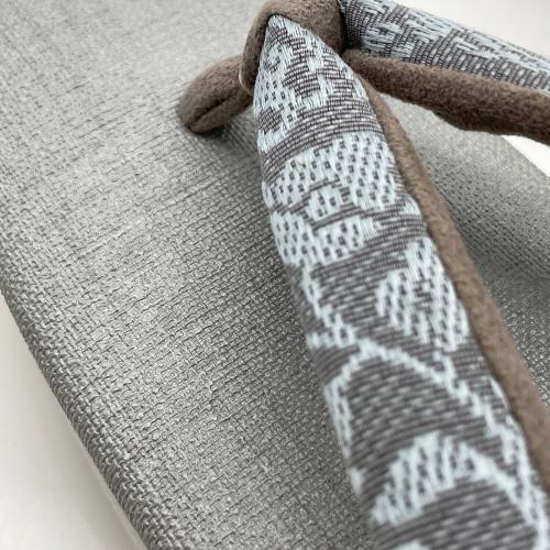 calen blosso (カレンブロッソ) 菱屋カレンブロッソ　カフェ草履　Mサイズ　小物　灰色　和装 グレー