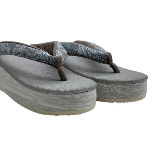 calen blosso (カレンブロッソ) 菱屋カレンブロッソ　カフェ草履　Mサイズ　小物　灰色　和装 グレー