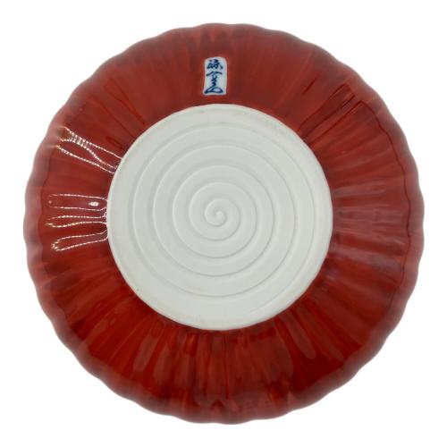 源右衛門窯 (ゲンエモンガマ) 朱泥菊形鉢