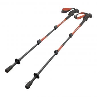 BLACK DIAMOND (ブラックダイヤモンド) トレッキングポール 2本セット 100～140cm オレンジ×ブラック TRAIL FLICKLOCK