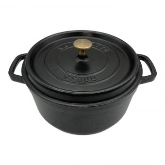 Staub (ストウブ) 両手鍋 24cm ブラック ピコ ココット ラウンド