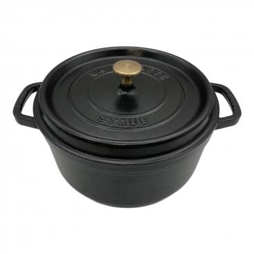 Staub (ストウブ) 両手鍋 LA COCOTTE 43 SIZE 22cm ブラック