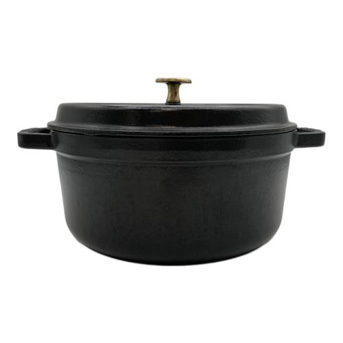 Staub (ストウブ) 両手鍋 24cm ブラック ピコ ココット ラウンド