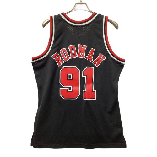 シカゴ・ブルズ バスケットボールユニフォーム 【91】デニス・ロッドマン ゲームシャツ メンズ SIZE L ブラック×レッド
