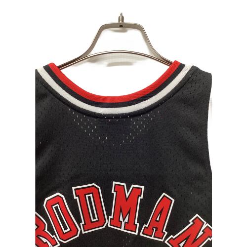 シカゴ・ブルズ バスケットボールユニフォーム 【91】デニス・ロッドマン ゲームシャツ メンズ SIZE L ブラック×レッド