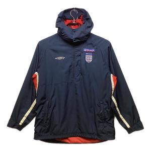 イングランド代表 (イングランドダイヒョウ) ハーフジップ サッカーウェア(トップス) Nationwide（スポンサーロゴ入）90～00s ネイビー メンズ SIZE M