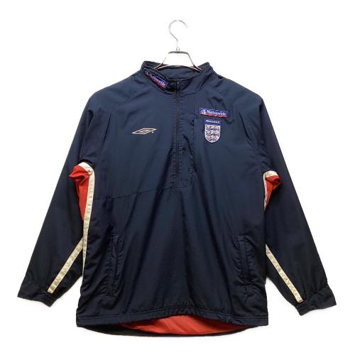 イングランド代表 (イングランドダイヒョウ) ハーフジップ サッカーウェア(トップス) Nationwide（スポンサーロゴ入）90～00s ネイビー メンズ SIZE M