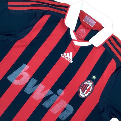 ACミラン (エーシーミラン) レプリカ（長袖） サッカーユニフォーム E84207 09/10シーズンホーム bwinスポンサー時代 レッドxブラック