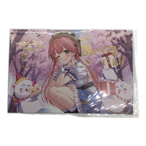 COVER ホロライブ さくらみこ 直筆メッセージ&箔押し複製サイン入り「おるだん描き下ろしポストカード」誕生日記念2024