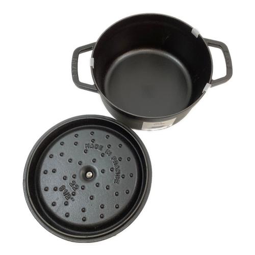 Staub (ストウブ) ピコ・ココット ラウンド 22cm 40509-305 ブラック