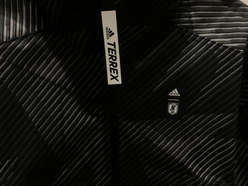 adidas (アディダス) MYSHELTER ジャケット HC6291 サッカー日本代表 2022 メンズ SIZE M グレー×ブラック