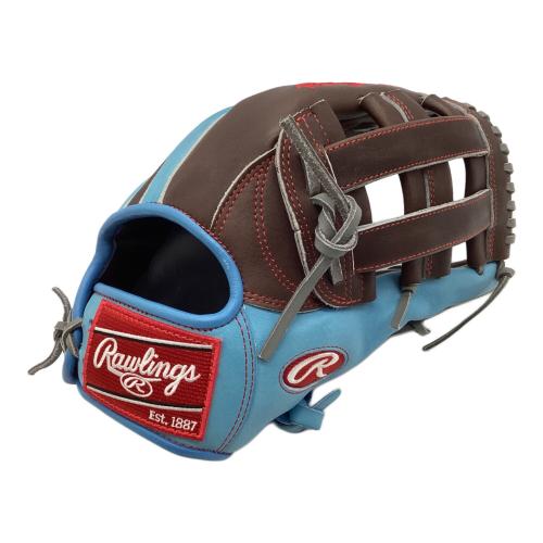 RAWLINGS (ローリングス) HEART of the HIDE 硬式グローブ PRO3039-6CH 日本未発売モデル 軟式でも使用可 12 3/4インチ(約32cm) ブラウンxスカイブルー