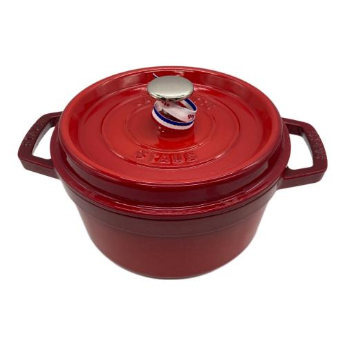 Staub (ストウブ) 両手鍋 40509-820 20㎝ チェリー ココット・ラウンド