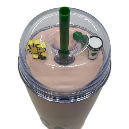 STARBUCKS COFFEE (スターバックス コーヒー) PEANUTS ステンレスコールドカップタンブラー ピンク 473ml