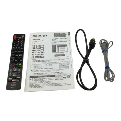 SHARP (シャープ) 4Kレコーダー 4B-C20DW3 2021年製
