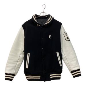 PEARLY GATES (パーリーゲイツ) 袖革スタジャン ゴルフウェア(トップス) 053-220073 メンズ SIZE L ブラック×ホワイト