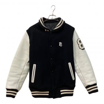 PEARLY GATES (パーリーゲイツ) 袖革スタジャン ゴルフウェア(トップス) 053-220073 メンズ SIZE L ブラック×ホワイト