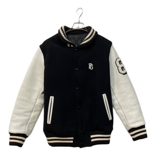 PEARLY GATES (パーリーゲイツ) 袖革スタジャン ゴルフウェア(トップス) 053-220073 メンズ SIZE L ブラック×ホワイト