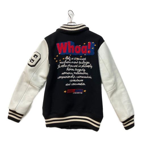 PEARLY GATES (パーリーゲイツ) 袖革スタジャン ゴルフウェア(トップス) 053-220073 メンズ SIZE L ブラック×ホワイト