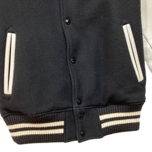 PEARLY GATES (パーリーゲイツ) 袖革スタジャン ゴルフウェア(トップス) 053-220073 メンズ SIZE L ブラック×ホワイト