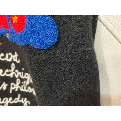 PEARLY GATES (パーリーゲイツ) 袖革スタジャン ゴルフウェア(トップス) 053-220073 メンズ SIZE L ブラック×ホワイト