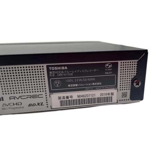 TOSHIBA (トウシバ) Blu-rayレコーダー REGZAブルーレイ DBR-W1008 2018年製