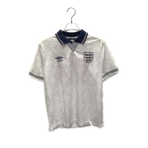UMBRO (アンブロ) サッカーユニフォーム 【19】90s イングランド代表 メンズ SIZE L ホワイト×ネイビー