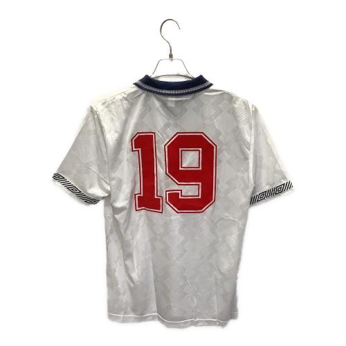 UMBRO (アンブロ) サッカーユニフォーム 【19】90s イングランド代表 メンズ SIZE L ホワイト×ネイビー