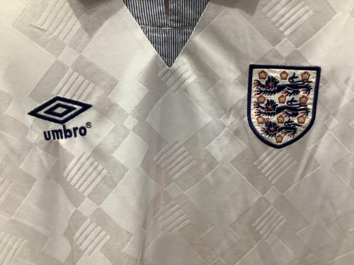 UMBRO (アンブロ) サッカーユニフォーム 【19】90s イングランド代表 メンズ SIZE L ホワイト×ネイビー