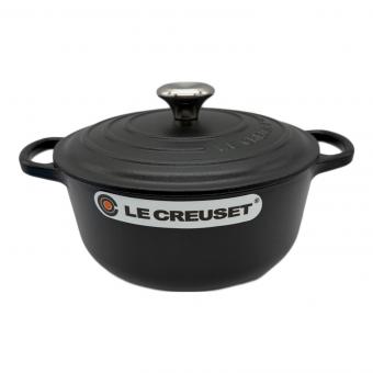 LE CREUSET (ルクルーゼ) 両手鍋 SIZE 20cm ブラック ココット・ロンド