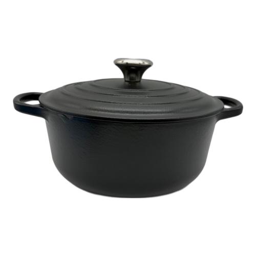 LE CREUSET (ルクルーゼ) 両手鍋 SIZE 20cm ブラック ココット・ロンド