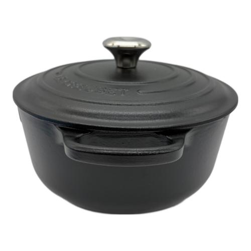 LE CREUSET (ルクルーゼ) 両手鍋 SIZE 20cm ブラック ココット・ロンド