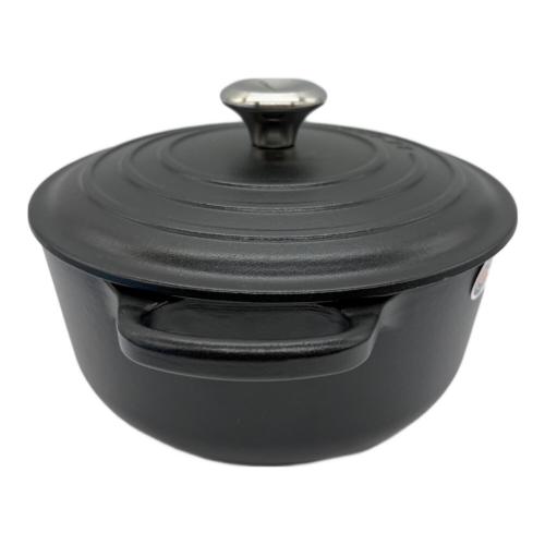 LE CREUSET (ルクルーゼ) 両手鍋 SIZE 20cm ブラック ココット・ロンド