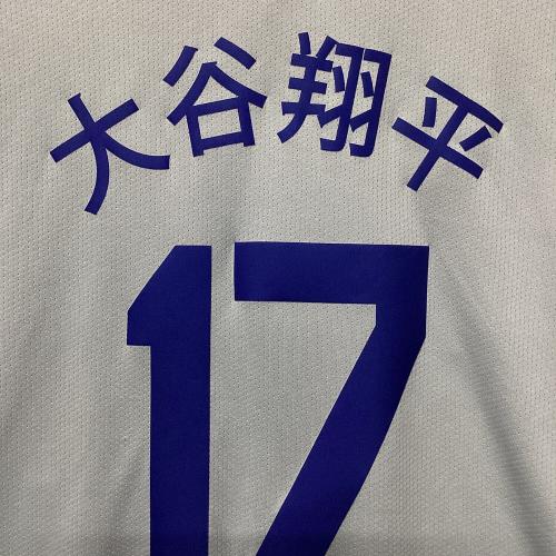 ロサンゼルス・ドジャース 応援グッズ T7LM-LDA1 漢字プリント・ワールドシリーズ2024ワッペン付 SIZE M グレー