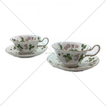 Wedgwood (ウェッジウッド) カップ&ソーサーセット ワイルドストロベリー