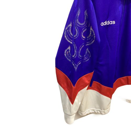 adidas (アディダス) ファイヤーパターン トラックジャケット AQ-2731 メンズ SIZE XL ブルー