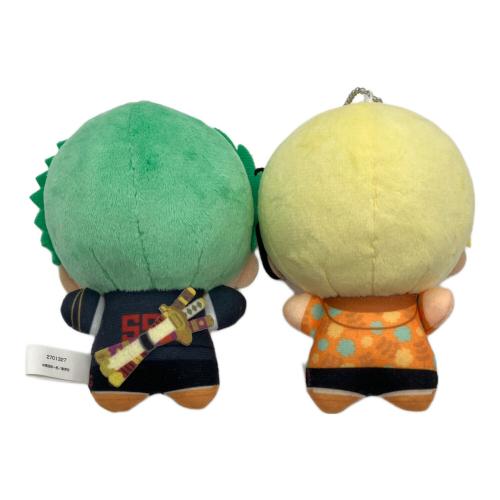 集英社　ONE PIECE (ワンピース) ぬいぐるみマスコット ロロノア・ゾロ＆サンジ ちびぐるみ2体セット