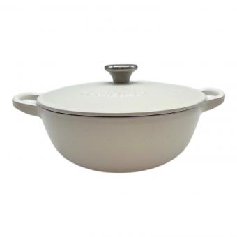 LE CREUSET (ルクルーゼ) 両手鍋 18㎝ ホワイト マルミット