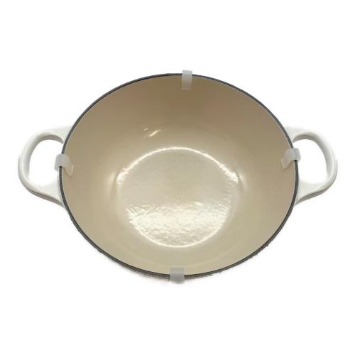 LE CREUSET (ルクルーゼ) 両手鍋 18㎝ ホワイト マルミット