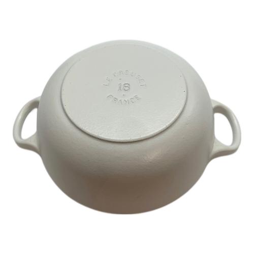 LE CREUSET (ルクルーゼ) 両手鍋 18㎝ ホワイト マルミット