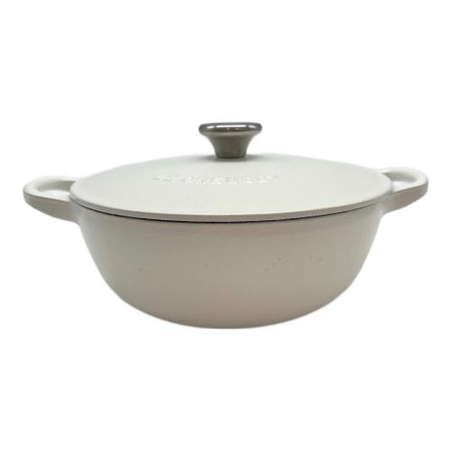 LE CREUSET (ルクルーゼ) 両手鍋 18㎝ ホワイト マルミット