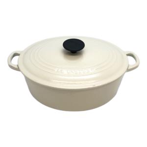 LE CREUSET (ルクルーゼ) 両手鍋 アイボリー ココット・オーバル