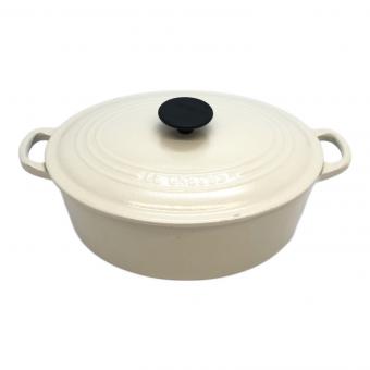 LE CREUSET (ルクルーゼ) 両手鍋 アイボリー ココット・オーバル