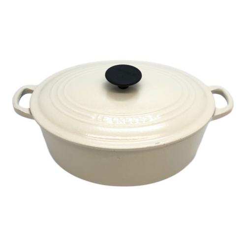 LE CREUSET (ルクルーゼ) 両手鍋 アイボリー ココット・オーバル