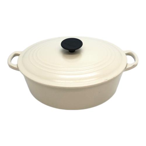 LE CREUSET (ルクルーゼ) 両手鍋 アイボリー ココット・オーバル