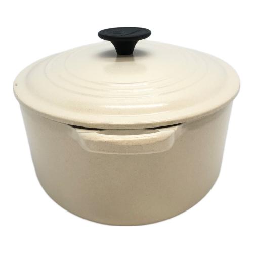 LE CREUSET (ルクルーゼ) 両手鍋 アイボリー ココット・オーバル