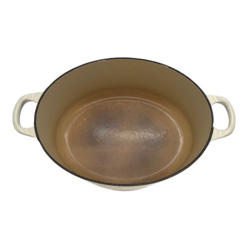 LE CREUSET (ルクルーゼ) 両手鍋 アイボリー ココット・オーバル