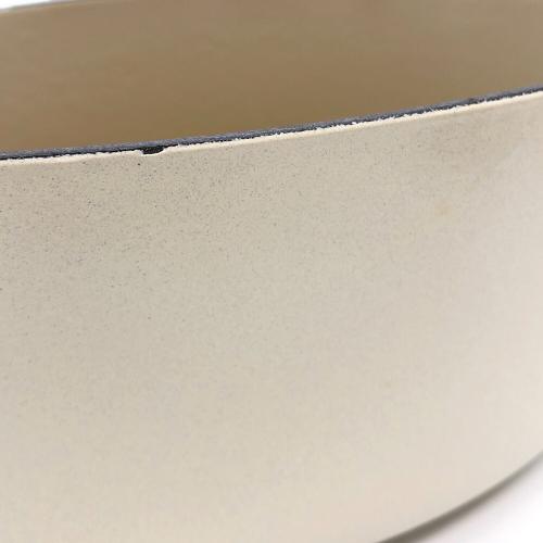 LE CREUSET (ルクルーゼ) 両手鍋 アイボリー ココット・オーバル